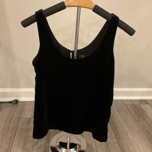 J. Crew Classic Velvet Black Tank Top